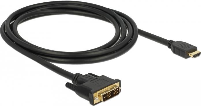 DELOCK Kabel DVI 18+1 Stecker > HDMI-A Stecker 2,0m
