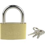 Brüder Mannesmann Vorhängeschloss 38 mm 413-40 Gold-Gelb Schlüsselschloss