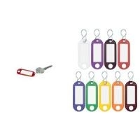 WEDO Schlüsselanhänger S-Haken, weiß, Inhalt: 100 Stück aus Kunststoff, mit weißem, beschriftbarem, auswechselbarem (262 803400)