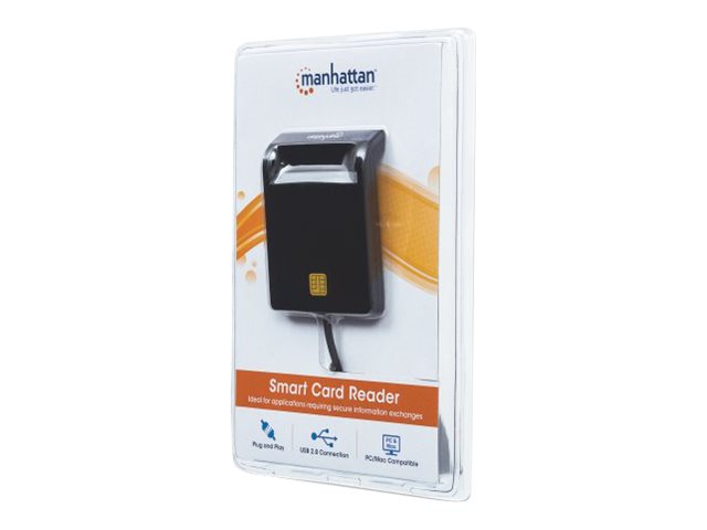Manhattan 102049 SmartCard-Lesegerät USB 2.0 Schwarz