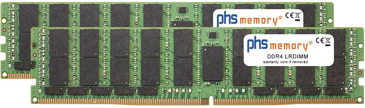 PHS-memory 128GB (2x64GB) Kit RAM Speicher kompatibel mit Dell Precision 5820 Tower (Intel Xeon CPU W-21xx) DDR4 LRDIMM 2666MHz PC4-21300 (SP521082)