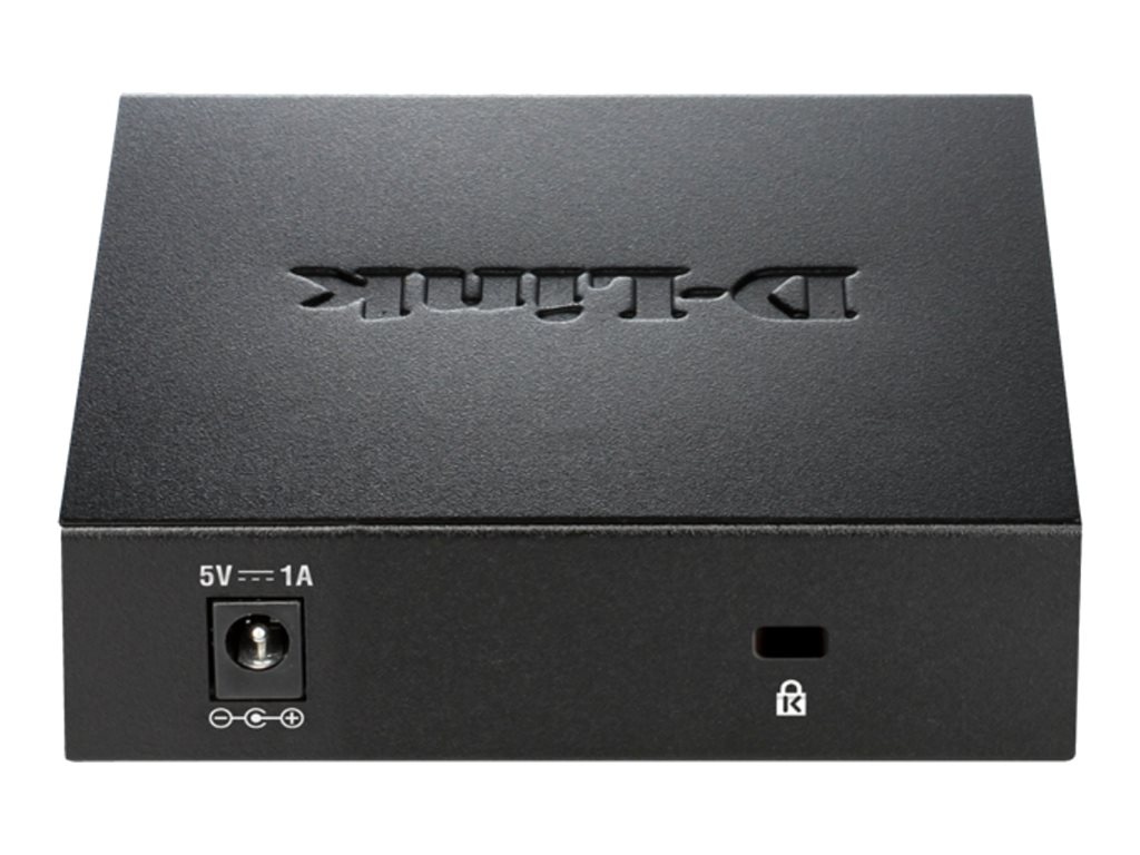 D-Link DGS-105 Gigabit Ethernet Switch 5-Port 10/100/1000 Desktop Schwarz