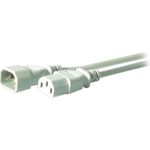 EFB-Elektronik Kaltgeräteverlängerung C14 180° - C13 180°, grau, 3.0 m, 3 x 1.00 mm² Hersteller: EFB Elektronik (EK507.3)