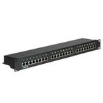 VALUE Kat. 5e 48,30cm (19")-Patchpanel, 24P, geschirmt, schwarz (26.99.0328)