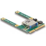 Delock Mini PCIe I/O 1 x USB 2.0 Typ-A Buchse full size / half size (80039)