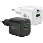 Goobay USB-C PD GaN Dual-Schnellladegerät Nano 20 W weiß - 1x -Anschluss Power (65865)