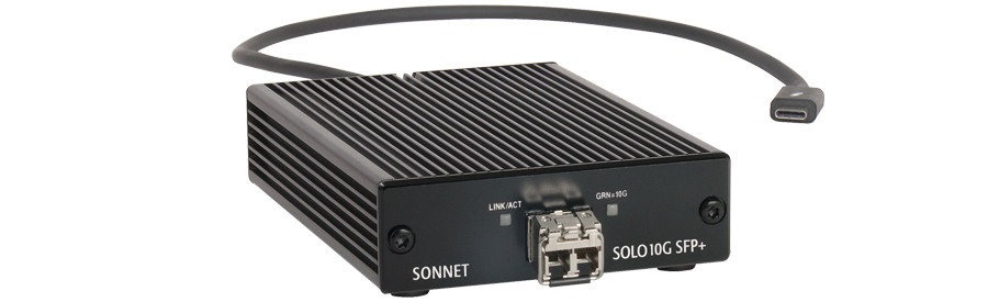 Sonnet Solo10G SFP+ Thunderbolt 3 Edition Netzwerkadapter Schwarz