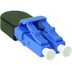 BlueOptics Lichtwellenleiter Loopback Adapter für SM E9/125µm Singlemode LC/UPC-Duplex, blau, Keramik Ferrule, -40°C bis +85°C (BOLBLCSM)