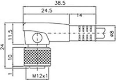 DataLogic Anschlusskabel CS-A2-02-G-05 Ausführung (allgemein) Anschlusskabel (95A251240)