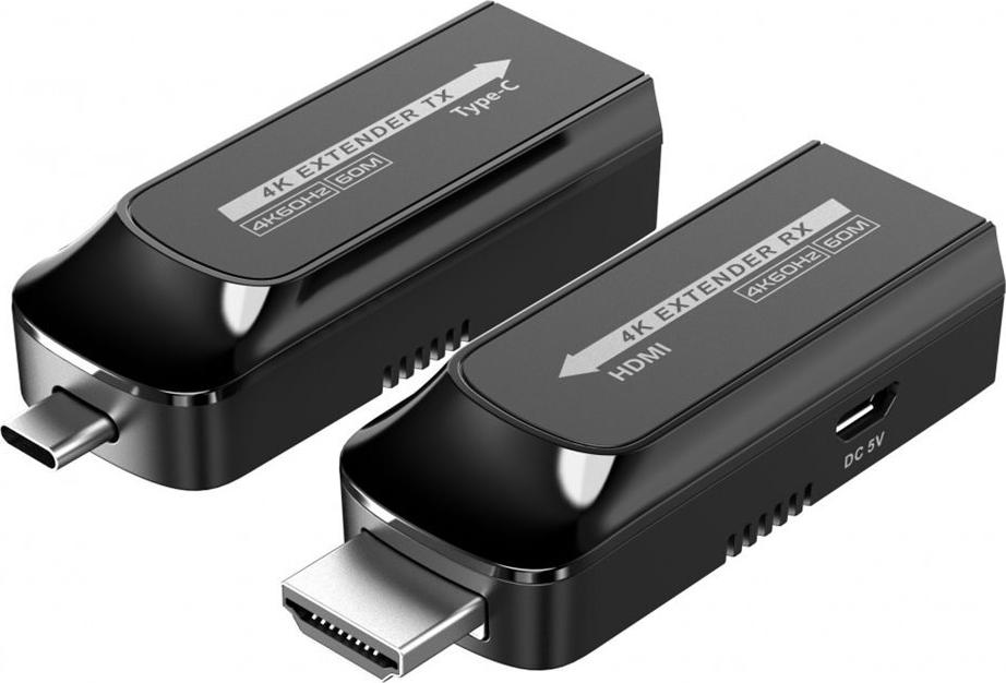 Techly USB-C auf HDMI 4k 120Hz Extender über Cat.6/6A/7-Kabel 60m Hersteller: Techly (IDATA-EXT-600HC)