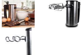 Little balance Handmixer Inox 400, 400 Watt, Edelstahl elegantes schwarzes Design mit Edelstahlverkleidung, - 1 Stück (LB 8460)