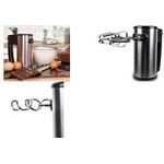 Little balance Handmixer Inox 400, 400 Watt, Edelstahl elegantes schwarzes Design mit Edelstahlverkleidung, - 1 Stück (LB 8460)