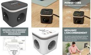 Fellowes Steckdosenwürfel Power Cube, Typ E, weiß (100137170)