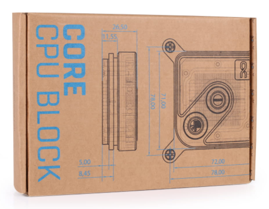 Alphacool Core 1 Aurora Carbon CPU-Wasserblock ARGB Schwarz