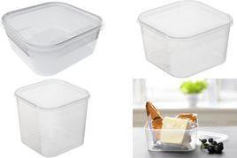 plast team Gefrierdose Helsinki, 4,6 Liter, quadratisch transparent, aus PP, lebensmittelsicher, spülmaschinenfest, - 1 Stück (15130800)