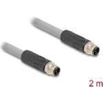 Delock M12 Kabel L-kodiert 5 Pin Stecker zu PUR schleppkettentauglich 2 m (80533)