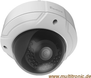 LEVEL ONE FCS-3085 Fixed Dome Outdoor Network Camera 4 Megapixel Outdoor 802.3af PoE Day and Night IR LEDs WDR Varifocal (57107907)