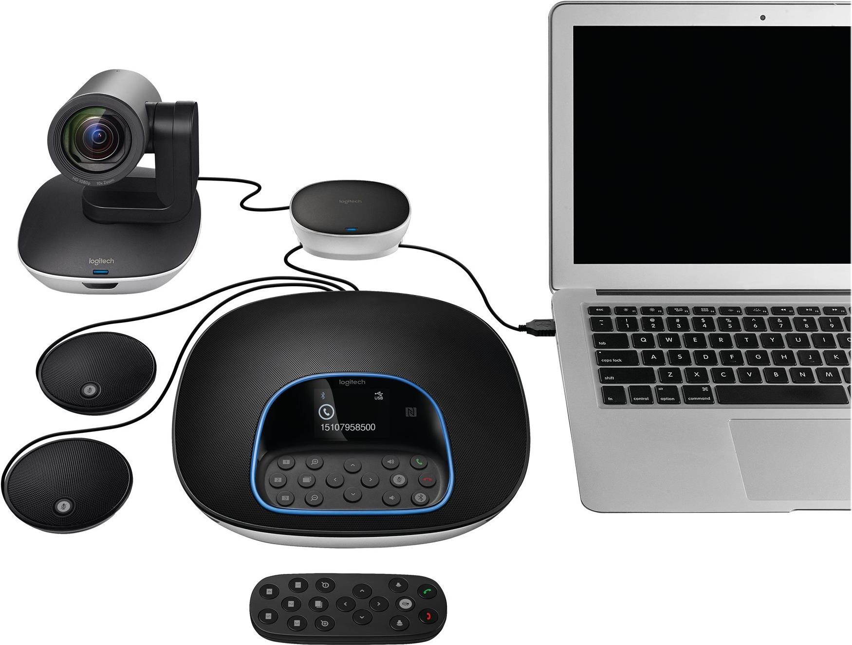 Logitech GROUP Expansion Microphones Only Schwarz