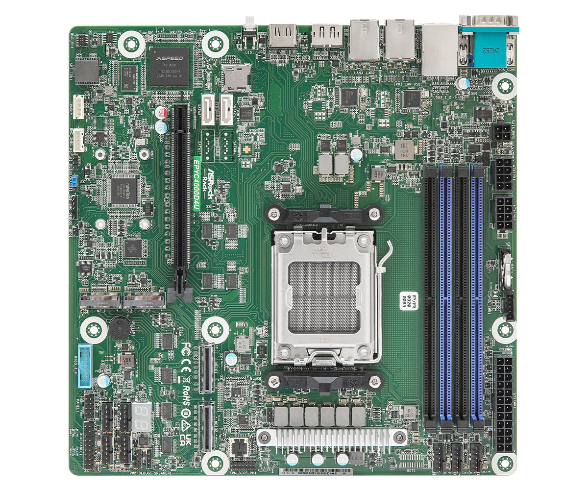 ASRock Rack EPYC4000D4U Micro ATX Server Mainboard Sockel AM5