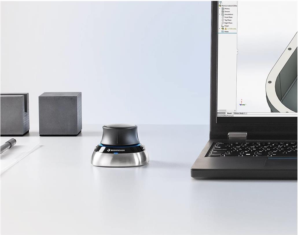 3Dconnexion SpaceMouse Wireless Kit 2 3D-Maus Bluetooth RF Wireless USB Typ-A Schwarz