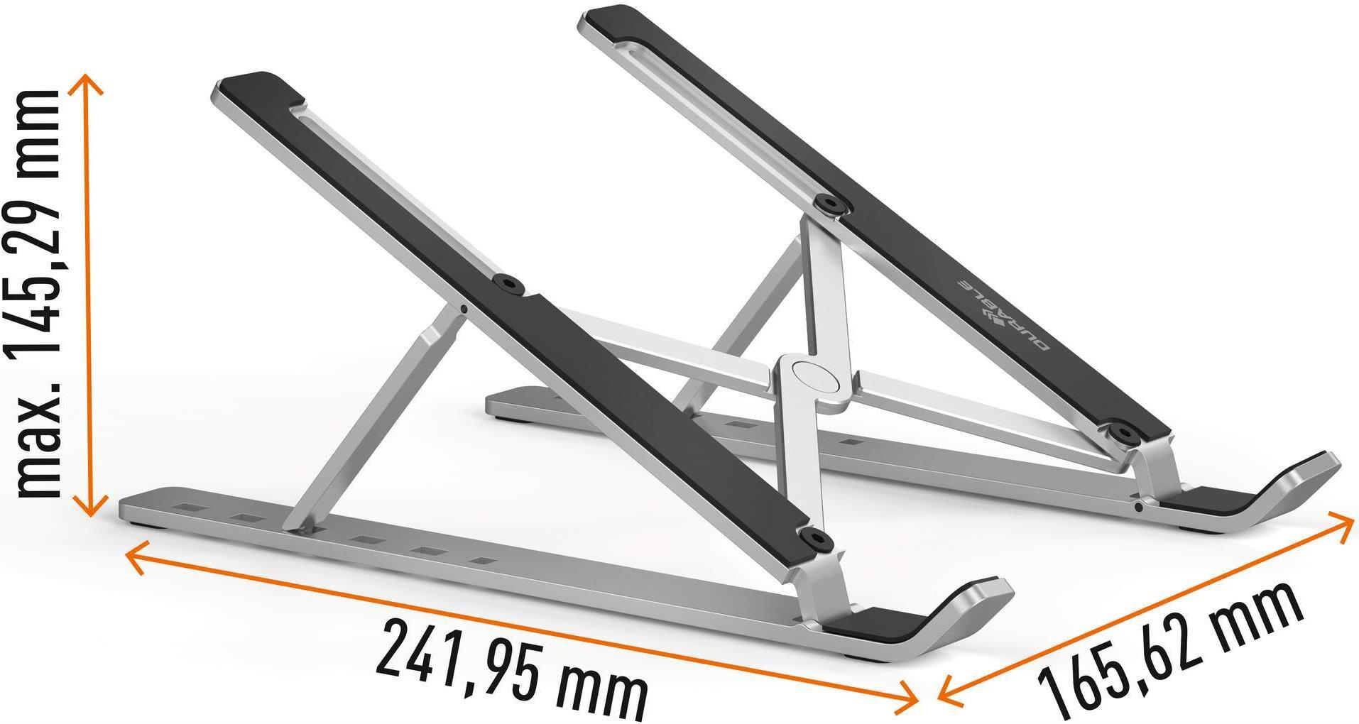 DURABLE Laptopständer Stand Fold 15" Aluminium faltbar Silber