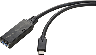 Renkforce USB-Kabel USB 3.2 Gen1 (USB 3.0 / USB 3.1 Gen1) USB-C® Stecker 5.00 m Schwarz mit OTG-Funktion RF-5231962 (RF-5231962)