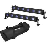EUROLITE Set 2x LED BAR-6 QCL RGB+UV Leiste + Soft-Bag (20000660)