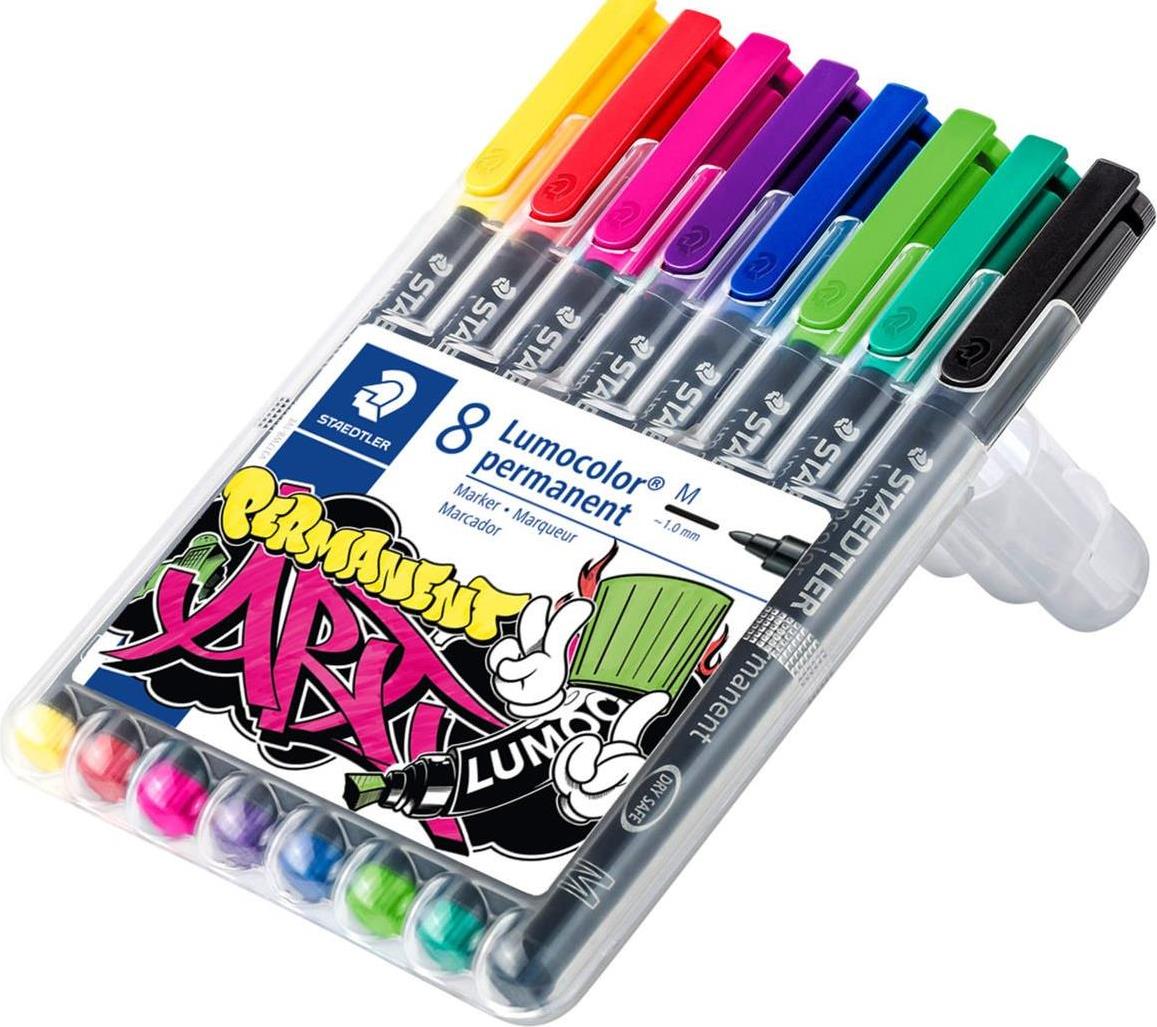 STAEDTLER Folienstift Lumocolor 317 WP8-1 M perm 8 St./Pack. (317 WP8-1)