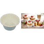 Papstar Muffinförmchen aus Papier weiss 20er Pergamentersatz-Papier Durchmesser 50 Muffin-Backform (18781)