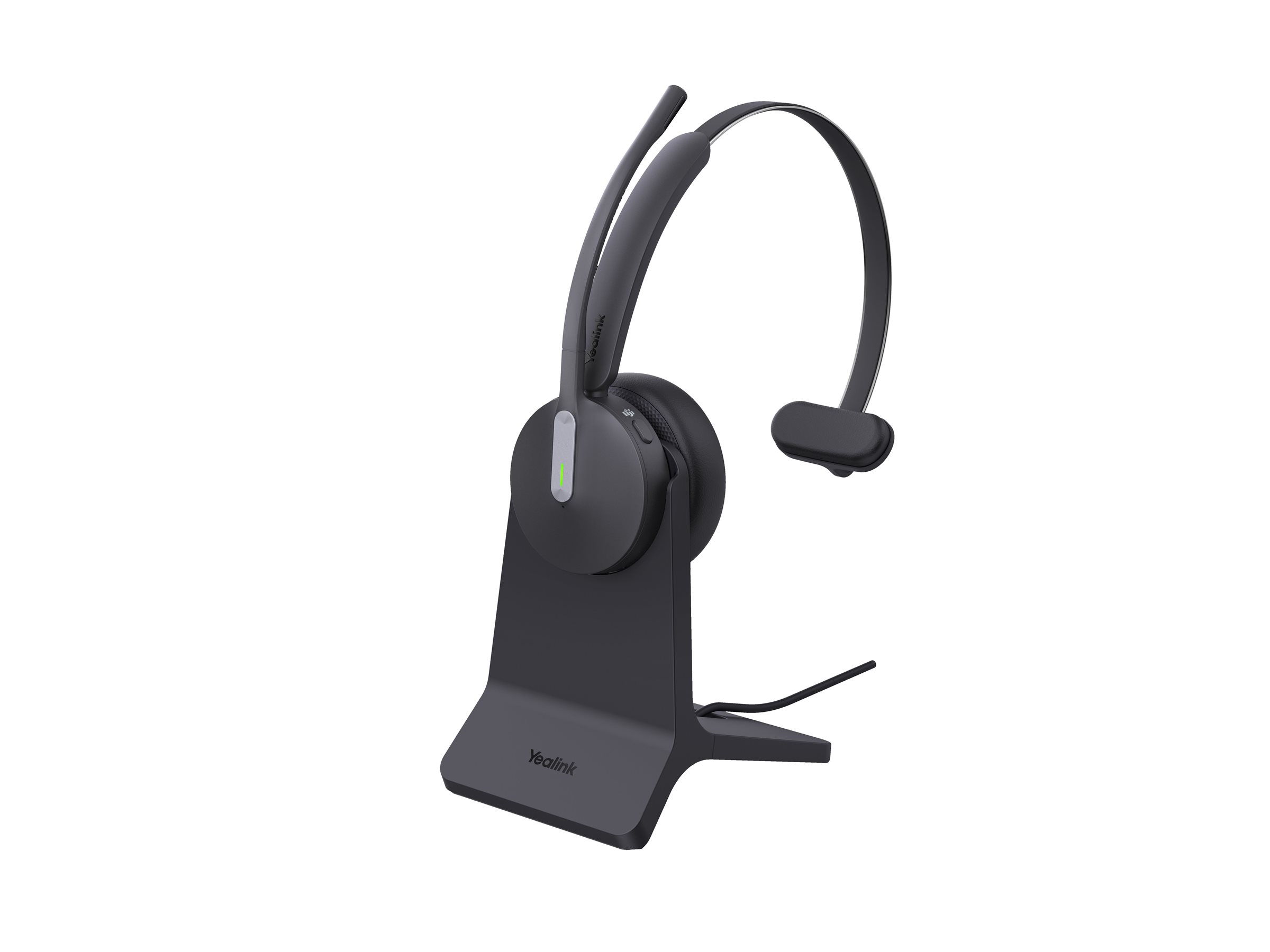 Yealink BH70 Mono Teams Headset Kabellos On-Ear mit Ladeständer USB-C/A Schwarz