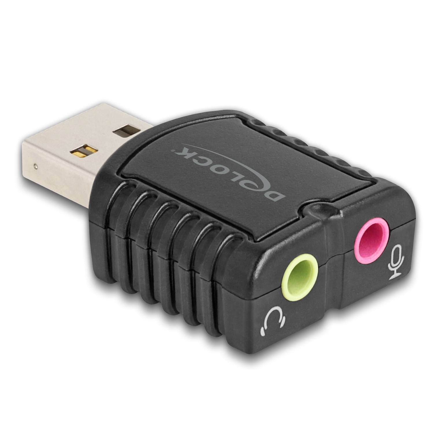 Delock Externe USB Soundkarte 24 Bit / 96 kHz Plug & Play Mono / Stereo, Schwarz