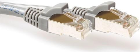 ACT Grey 30 meter SFTP CAT6A patch cable snagless with RJ45 connectors. Cat6a s/ftp snagless gy 30.00m (FB3030)