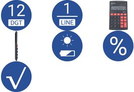 MAUL Taschenrechner M 12, 12-stellig, schwarz LCD-Anzeige, 1-zeilig, 3-Tasten-Speicher, Prozenttaste, - 1 Stück (7261490)