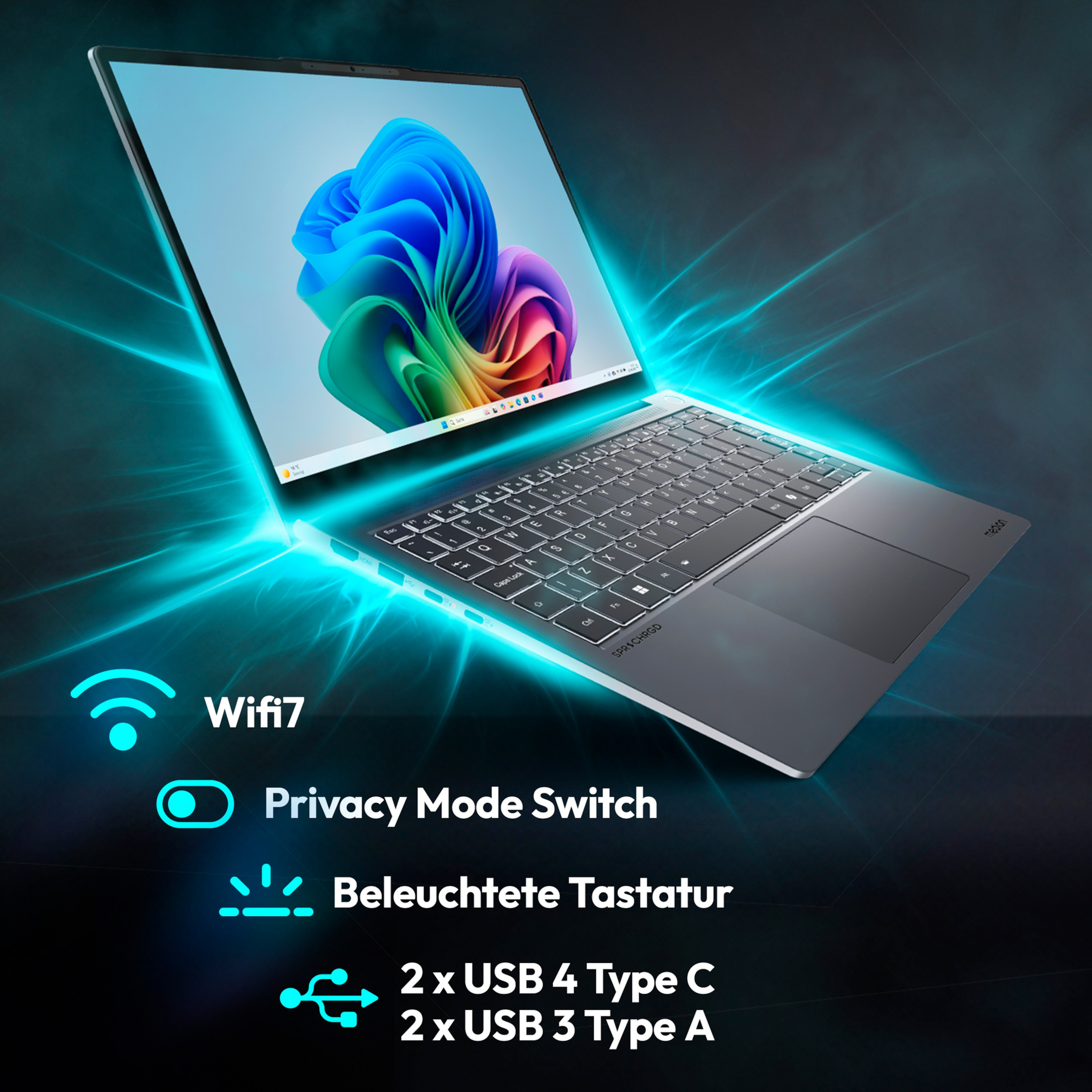 Medion SPRCHRGD 14 S2 ELITE 14" Intel Core Ultra 5 228V 32 GB RAM 512 GB SSD Schwarz