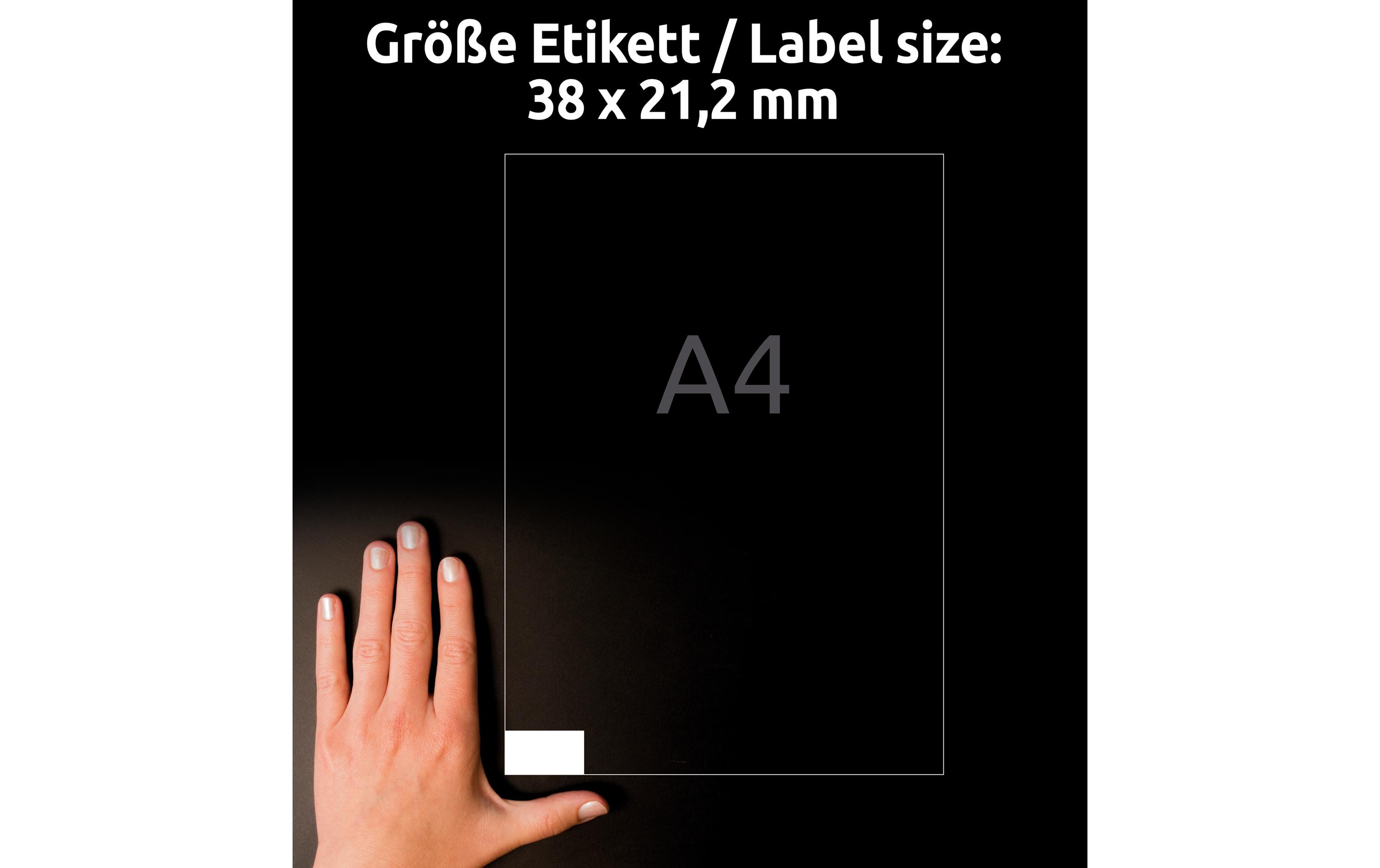 Avery Zweckform Universal-Etiketten 6121-65 38 x 21,2 mm Weiß