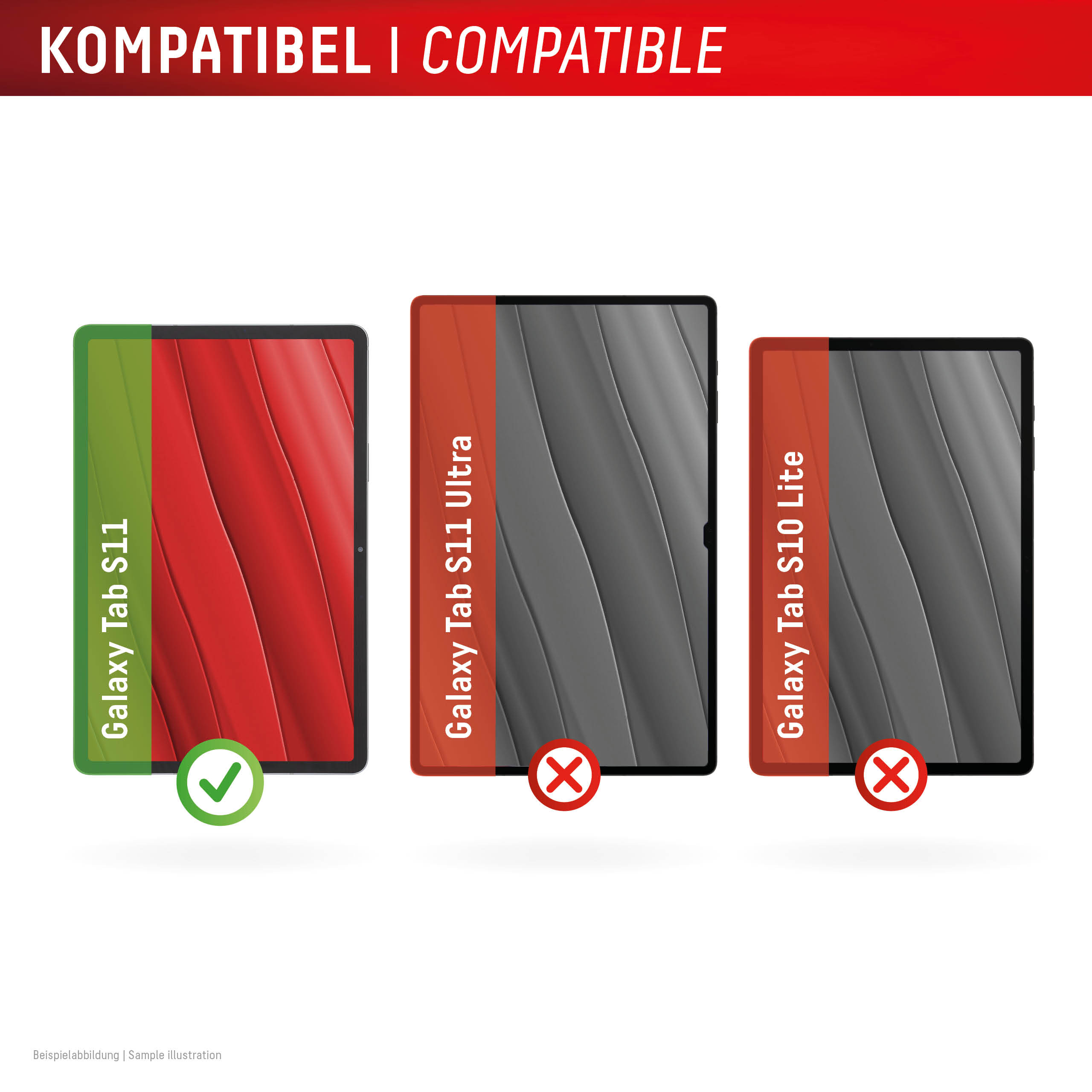 Displex Tablet Glass 9H für Samsung Galaxy Tab S11 Transparent