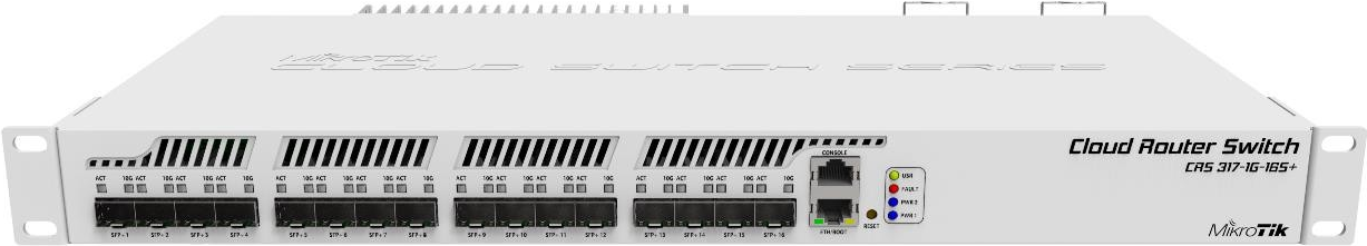 MikroTik CRS317-1G-16S+RM L6 16xSFP+ 10GbE, RouterOS or SwitchOS, Rack 19 (MT CRS317-1G-16S+RM)