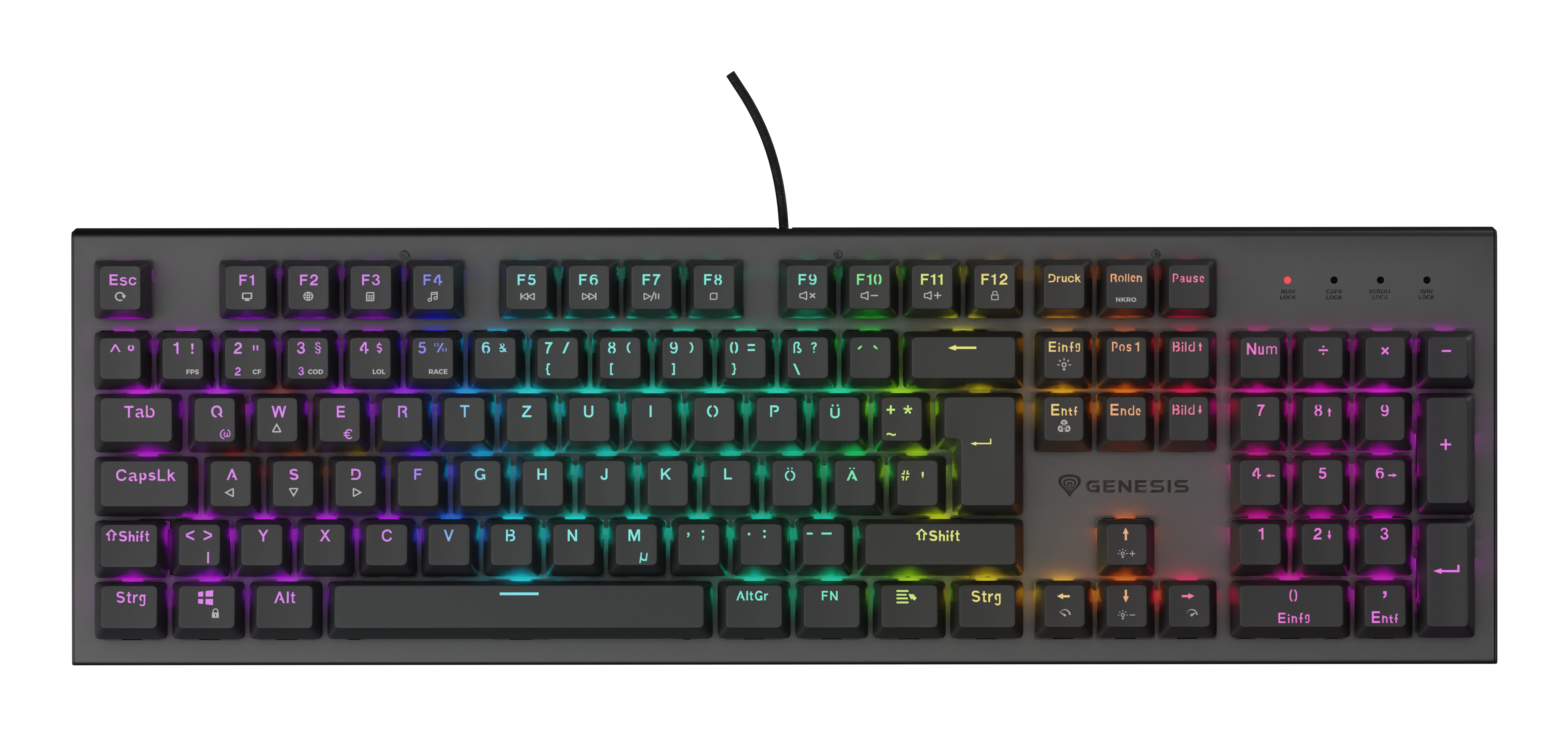 Genesis Thor 303 Mechanische Tastatur RGB QWERTZ Schwarz
