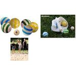 SCHILDKRÖT Holz Boccia-Set, 6 Kugeln + Zielkugel Inhalt: 6 Kugeln, Durchmesser: 60 mm, sortiert in den - 1 Stück (970007)