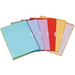 ELBA Sichthüllen DIN A4 Fard'Liss, PVC 0,18 mm, blau oben und rechts offen, 2 seitliche Greiflöcher (100206693)