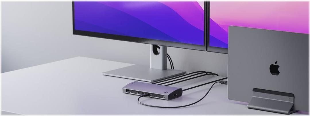 ALOGIC TB4D3TB Dockingstation Thunderbolt 4 Space-grau