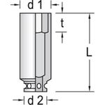 GEDORE Kraftschraubereinsatz 1/2" lang 6-kant 24 mm (6164430)