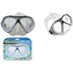 SCHILDKRÖT Erwachsenen-Tauchmaske "Tupai", schwarz/grau Zweiglas-Maske mit spezieller, offener Rahmenkonstruktion - 1 Stück (940043)