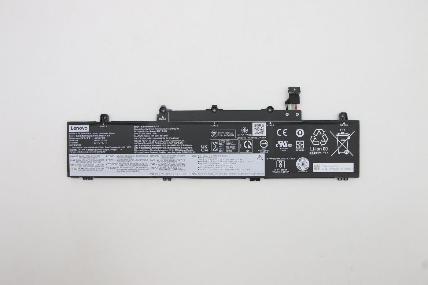 Lenovo E14/15 SP/A L20M3PD4 11.52V57Wh3cellbty (5B11C73244)