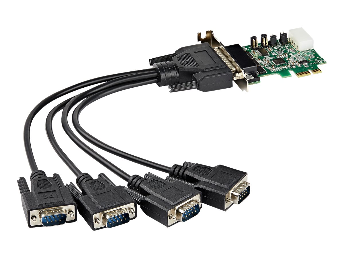 StarTech PEX4S953LP PCI Express Serielle Schnittstellenkarte mit 4 Ports RS-232, 16950 UART, Low Profile