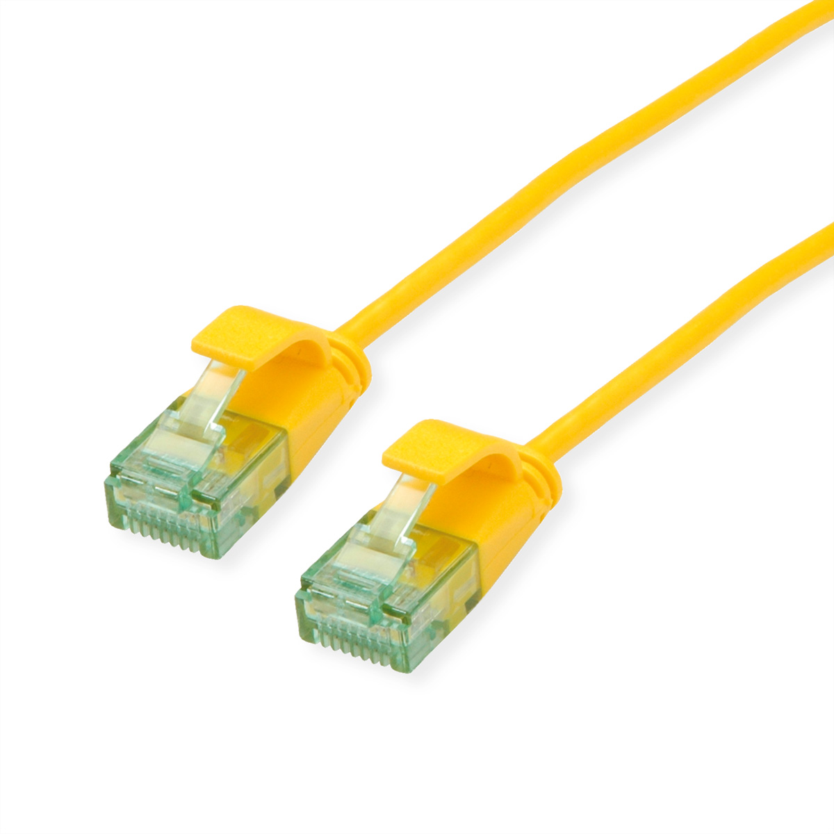 ROLINE Recycled Material Patchkabel Cat6a UTP Slim RJ-45 0,3 m Gelb