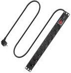 ACT Extension lead PDU 19 inch CEE7/7 with 8 type F sockets and on/off switch, 2.5m H05VV-F 3G1.5 (PD3005)