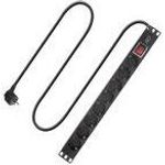 ACT Extension lead PDU 19 inch CEE7/7 with 8 type F sockets and on/off switch, 2.5m H05VV-F 3G1.5 (PD3005)