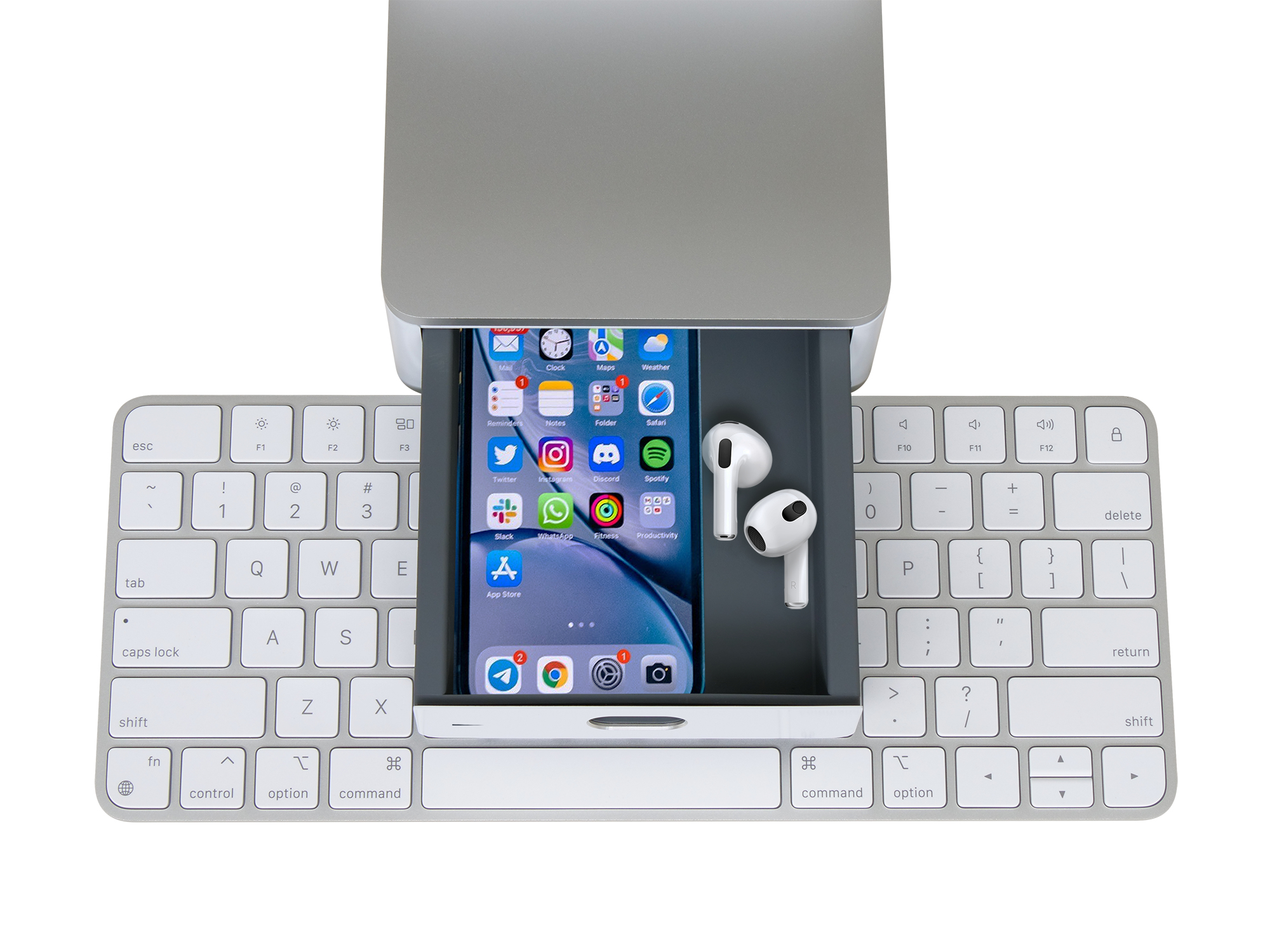 Rain Design mBase Monitorständer 24" Aluminium Weiß