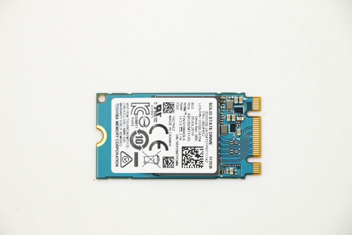 Lenovo SSD 512GB M.2 PCIe NVMe Frau (00UP652)